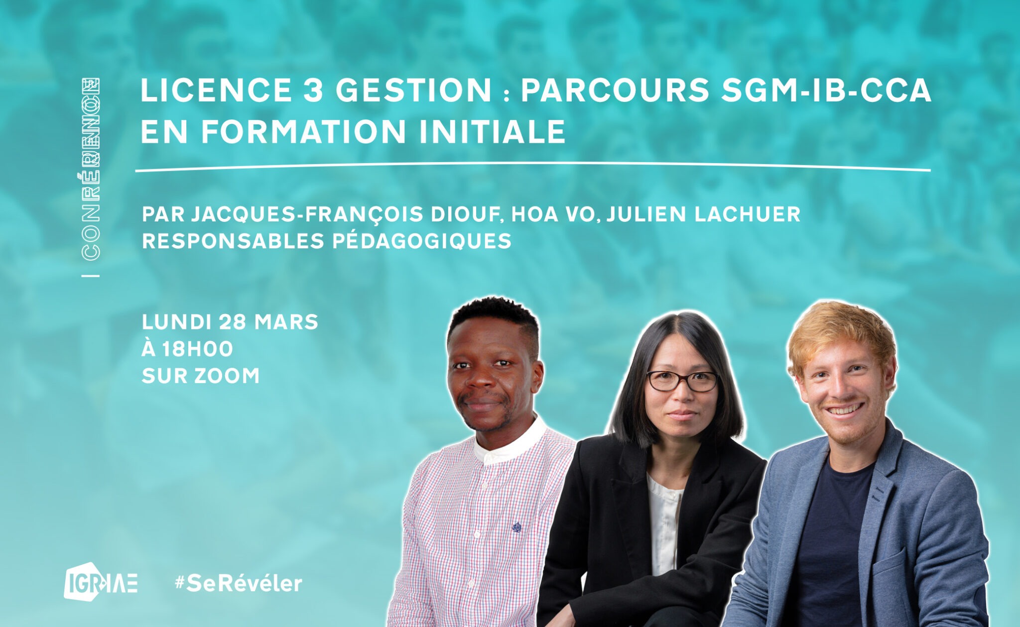 Conférence Présentation de la Licence 3 Gestion Parcours SGM IB CCA